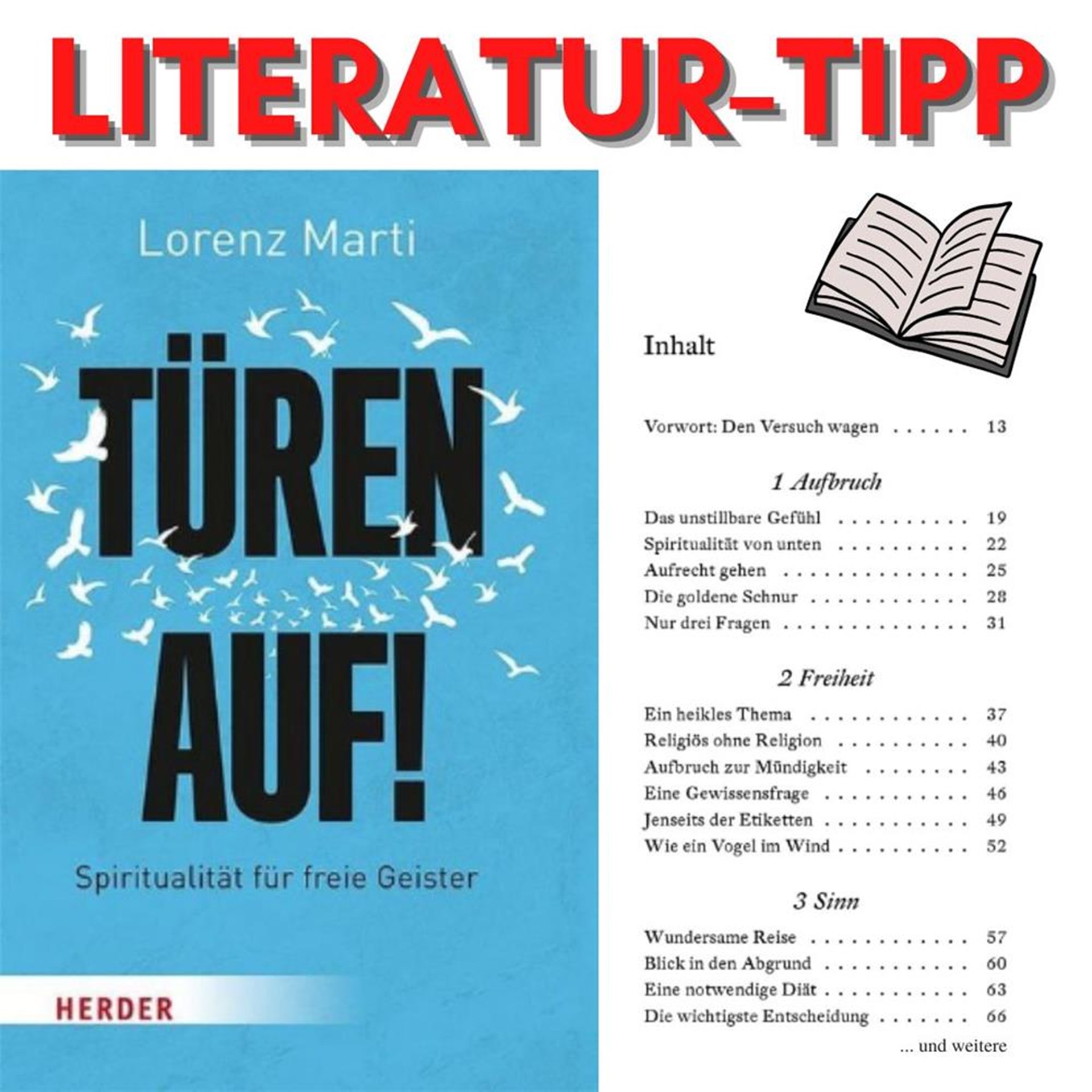 Collage aus Buch-Cover und Inhaltsverzeichnis